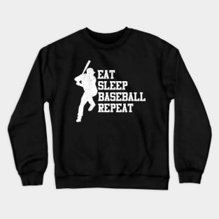 Eat Sleep Baseball Repeat Crewneck Sweatshirt